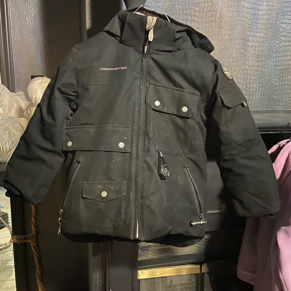 obermeyer black ski coat